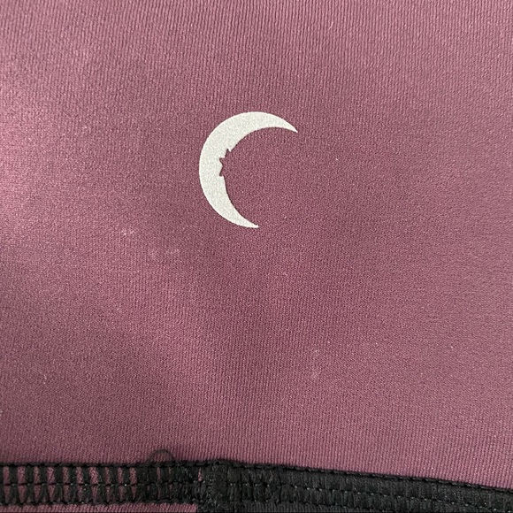 Zyia Mauve Black Pink Color Block Full Leggings Sz 8-10 - Picture 3 of 7